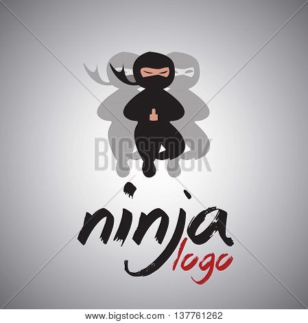 ninja logo 3 concept designed in a simple way so it can be use for multiple proposes like logo ,marks ,symbols or icons.