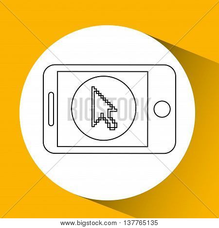 technology app connection weareable isolated, vector illustration