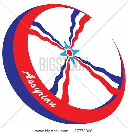Symbol for the Assyrian community. Vector illustration.