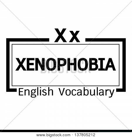 an images of XENOPHOBIA english word vocabulary illustration design