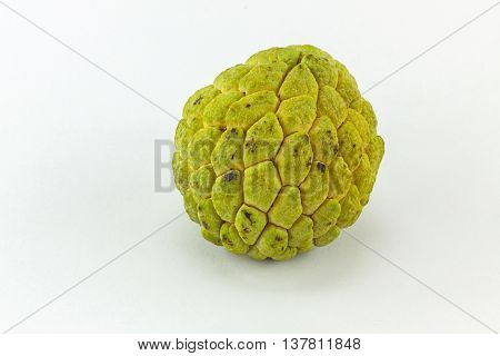 Custard apple fruit with white isolate background