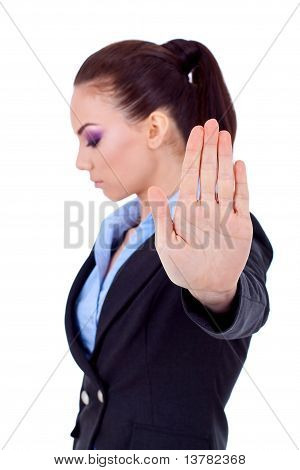 Značka Stop Making obchodní žena
