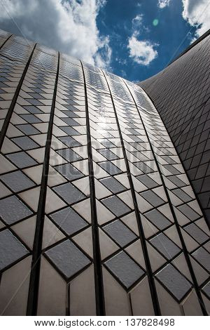 Closeup of the famous opera in Sidney
