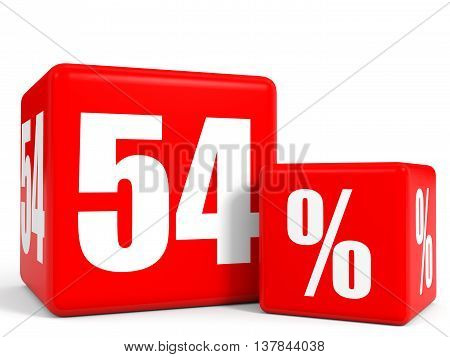 Red Sale Cubes. Fifty Four Percent Discount.