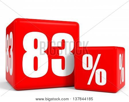 Red Sale Cubes. Eighty Three Percent Discount.