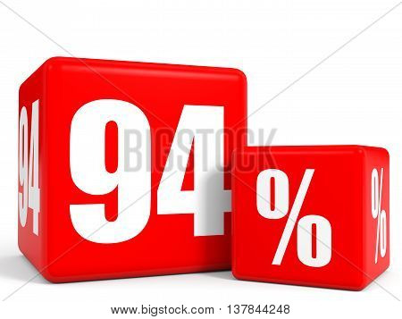 Red Sale Cubes. Ninety Four Percent Discount.