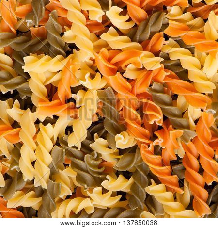 Background of colorful pasta
