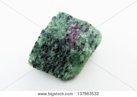 Macro Photo Of Ruby In Zoisite