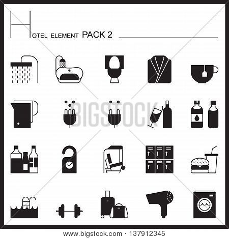Airport Element Garph Icon Set 2.Mono pack.Graphic vector logo set.Pictogram design.