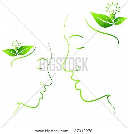 design, woman, organicr, vector, girl, floral, hair