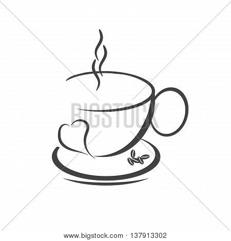 cup, vector, icon, logo, art, cafe, ,drink