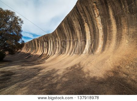 Fantastic Wave Rock in the Wave Rock Wildlife Park near Hyden in Western Australia.