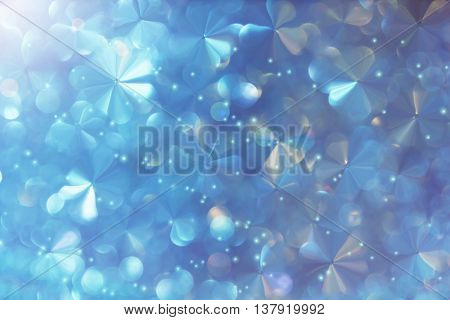 Flowers Soft White Pearl And Pastel Blue With Bokeh And Lens Flare