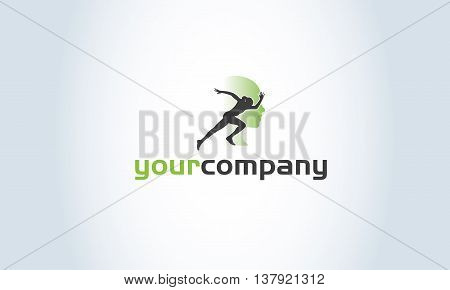 Running logo sport mental training runner marathon