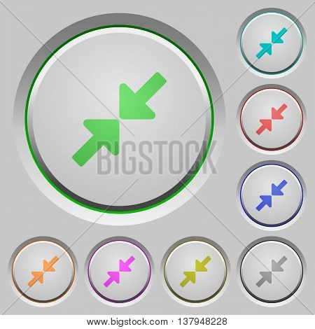 Set of color Resize small sunk push buttons.