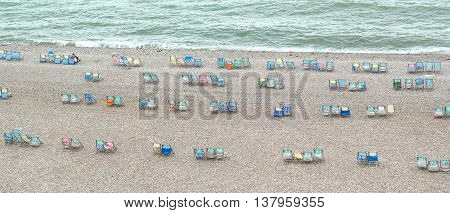 Large group of summer chairs in Beer Devon
