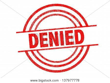 DENIED Rubber Stamp over a white background.