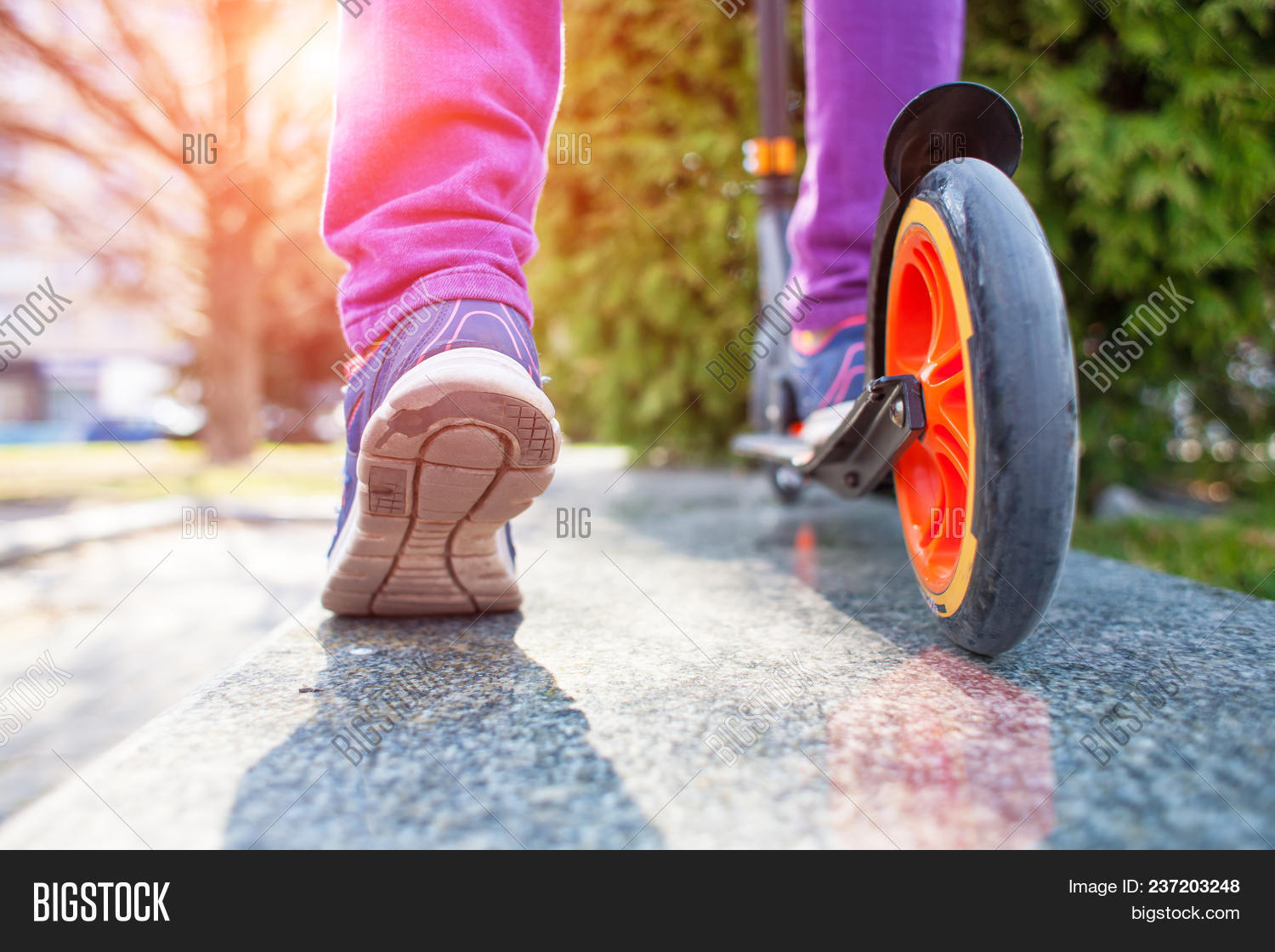 Feet On Scooter. Girl Image & Photo (Free Trial) Bigstock