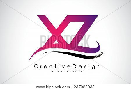Xz X Z Letter Logo Design In Black Colors. Creative Modern Letters Vector Icon Logo Illustration.