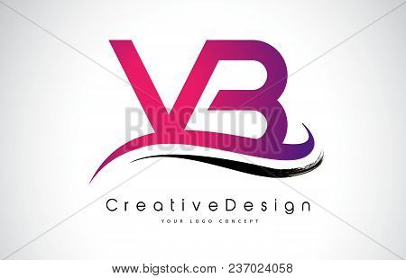 Vb V B Letter Logo Design In Black Colors. Creative Modern Letters Vector Icon Logo Illustration.