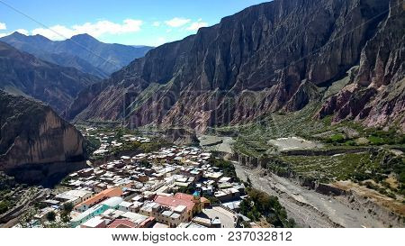 View Of The Mountains And The Small Town Of Iruya, Salta - Argentina