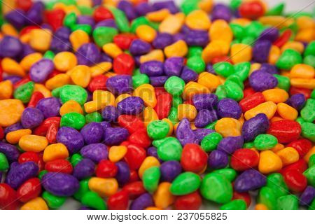 Colored Decorative Stones, Background Of Colored Stones