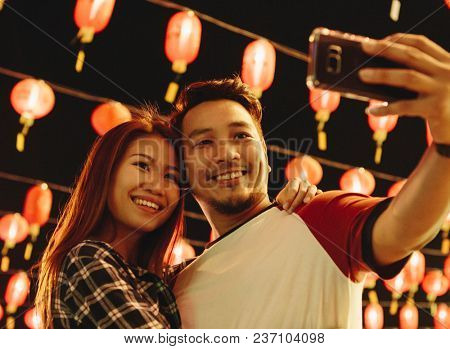Asian couple at Chinese fastival