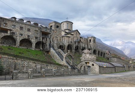 Alan Holy Dormition Male Monastery In The Village Hidikus In North Ossetia. Alania, Russia