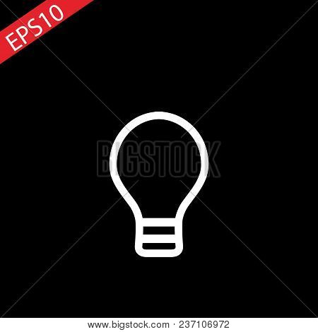 Light Bulb Vector Icon, Lamp Icon . Eps 10