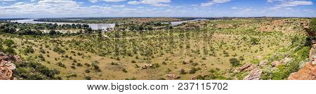 Limpopo River Boundary With Zimbabwe  In Mapungubwe National Park, South Africa