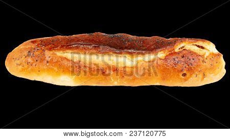 Buns With Raisins And Jam On A Black Background .