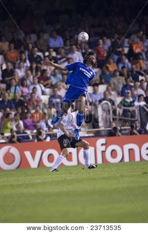 Valencia c.f. vs Chelsea fodbold match - fodbold UEFA Champions League 2007-2008 3 oktober i Mesta