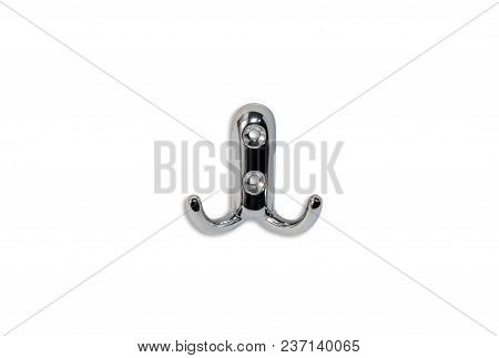 Modern Copper Hanger Hook For Clothes And Towels On A White Background