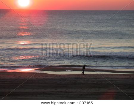 Stranden solopgang