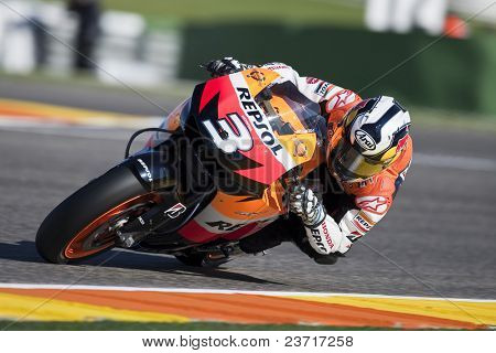 巴伦西亚，西班牙-11 月 6 日： MotoGP Comunitat 瓦伦西亚-佩德罗萨-2009 年 11 月 6 日在 V 上