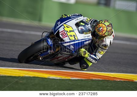 巴伦西亚，西班牙-11 月 6 日： MotoGP Comunitat 瓦伦西亚-罗西-2009 年 11 月 6 日关于我