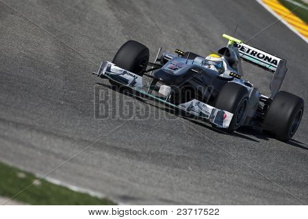 2010 년 2 월 1 일 Spai 체스 테, 발렌시아, 발렌시아, 스페인-2 월 1 일: F1 테스트-니코 로즈버그-