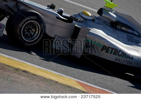 2010 년 2 월 1 일 Spai 체스 테, 발렌시아, 발렌시아, 스페인-2 월 1 일: F1 테스트-니코 로즈버그-