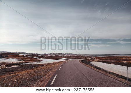 Snow Is Melting Slowly In The Northern Parts Of Norway