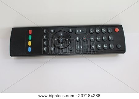 Remote Control. A Remote Control Isolated On White With Clipping Path. Digital Tv Remote Control.