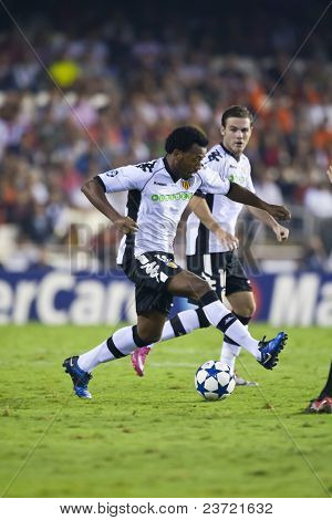 VALENCIA, Spanien - SEPTEMBER 29, UEFA Champions League, Valencia C.F. vs Manchester United, Mestalla 