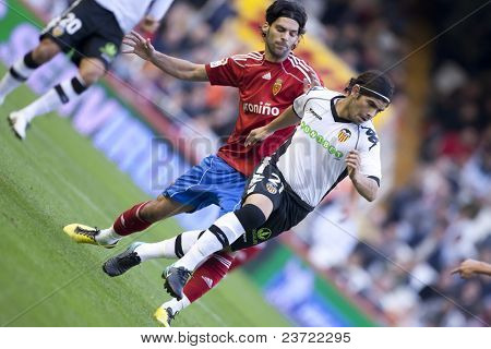 VALENCIA, Spanien - oktober 30-#21 nogensinde Banega i spansk fodbold league-kamp mellem Valencia en