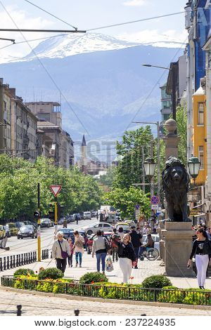 Sofia, Bulgaria - April 21: Sofia Tramway Network In Sofia, Bulgaria On September 2, 2016. Sofia Is 