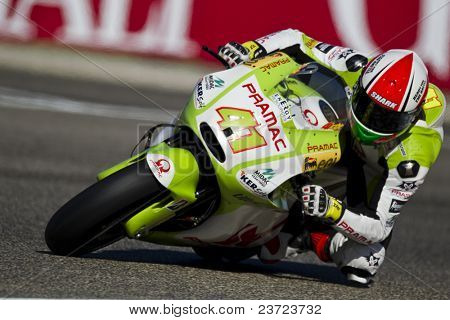 VALENCIA, Spanje - 6 NOVEMBER: Aleix Espargaro in de motogp Grand Prix van de Comunitat Valenciana, Rica