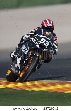 VALENCIA, Spagna - 10 febbraio: Partecipante in Moto2 e 125 prova - Marc Marquez - febbraio 