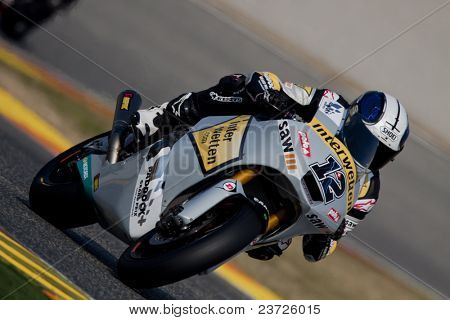 VALENCIA, Spagna - 10 febbraio: Partecipante in Moto2 e 125 Test - Luthi - su 10 febbraio 201