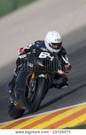 VALENCIA, Spagna - 10 febbraio: Partecipante in Moto2 e 125 Test - Santi Hernandez - su Februa