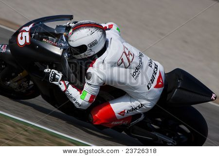 VALENCIA, Španělsko - 11. února: Účastník 125ccm a Moto2 testování - Pasini - 11 února, 20