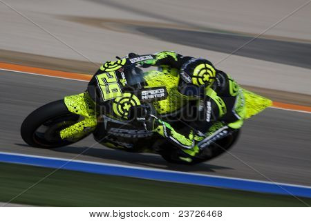 วาเลนเซีย สเปน - 11 กุมภาพันธ์: ผู้เข้าร่วมใน Moto2 และเท้า 125 cc ทดสอบ - Iannone - วันที่ 11 กุมภาพันธ์ 2