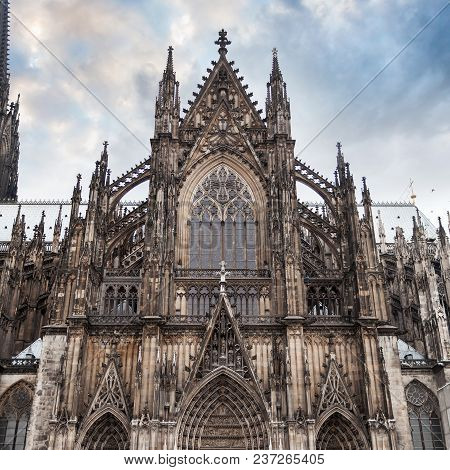 Cologne Cathedral On The West Side And Square Roncalli In Cologne, Germany. The Dom - Roman Catholic